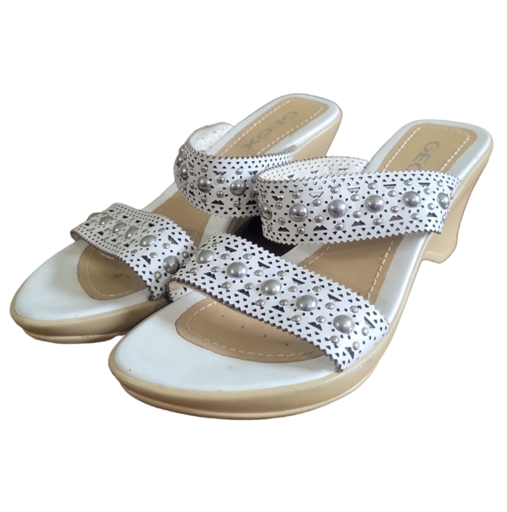GEOX Leather Wedge Sandle - Women's